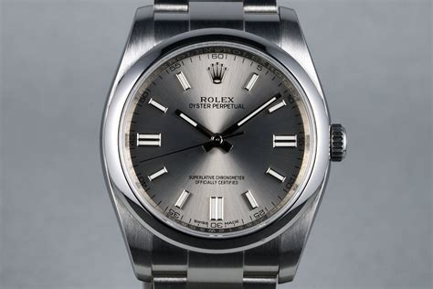 rolex 34 oyster perpetual rhodium|rolex oyster perpetual 36 thickness.